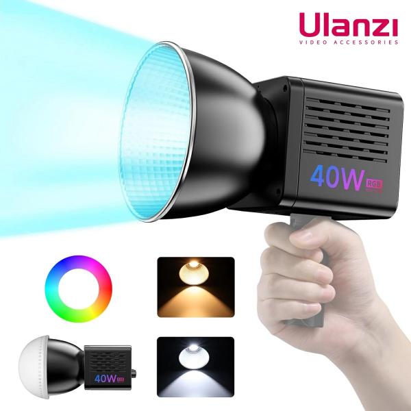 Ulanzi L024 40W RGB COB撮影用ライト LEDビデオライト RGB COBライト...