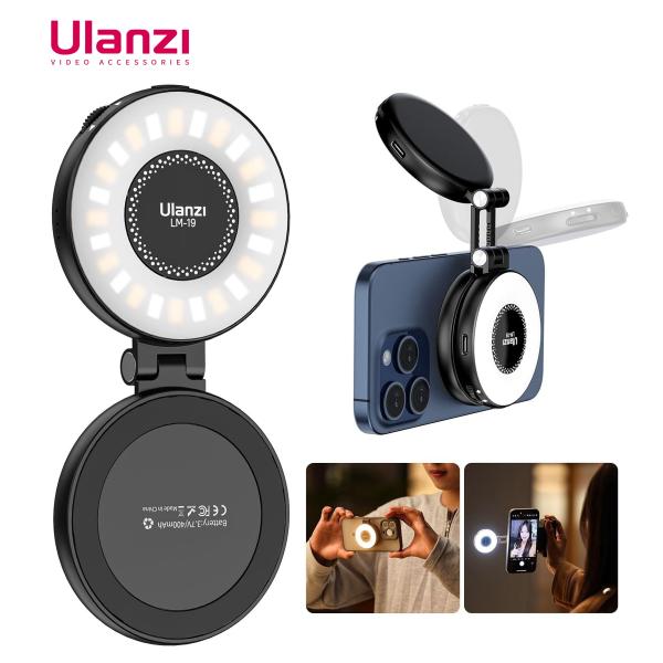 Ulanzi リングライト LM-19  自撮りライト MagSafe対応 撮影用ライト LEDライ...