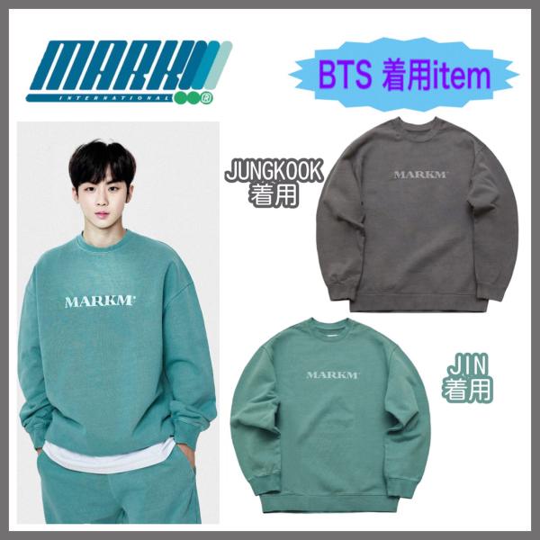 【BTS グク・ジン着用】MARKM マークエム Bold Logo Pigment Sweatsh...