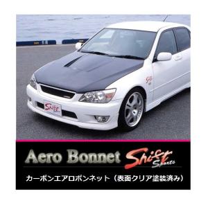 ◆Shift sports カーボンエアロボンネット(表面クリア塗装済み) アルテッツァ SXE10　｜symy21-2