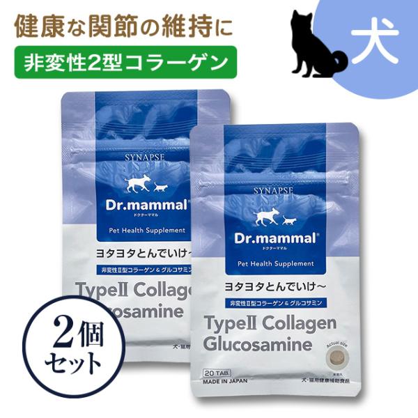 犬 関節 サプリ ドクターママル ヨタヨタとんでいけ〜 20粒入り×2袋セット 老犬 高齢 犬用 ペ...
