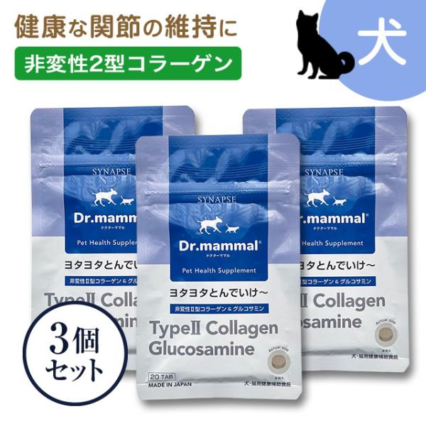 犬 犬用 関節 ペット サプリドクターママル ヨタヨタとんでいけ〜 20粒入り×3袋セット 老犬 高...