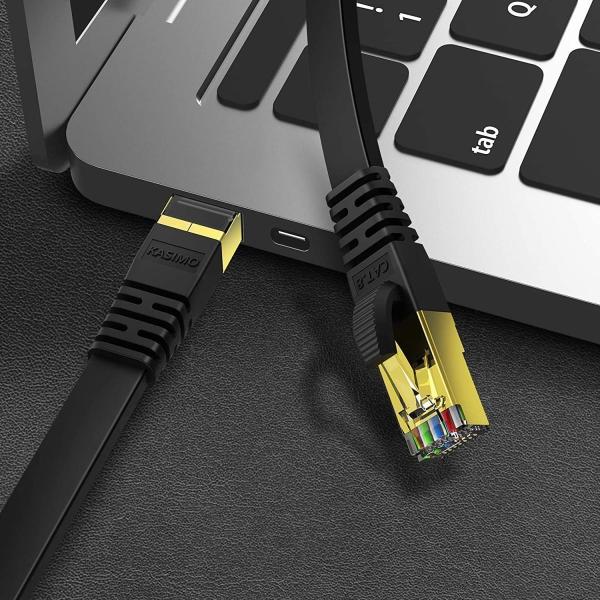 CAT8 きしめん フラット LANケーブル 50m 超高速 40Gbps 2000MHz SFTP...