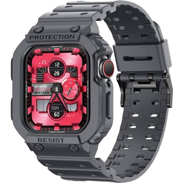 Apple Watch 6/SE/5/4/3/2/1対応 44, 42mm ミリタリー保護ケース バ...