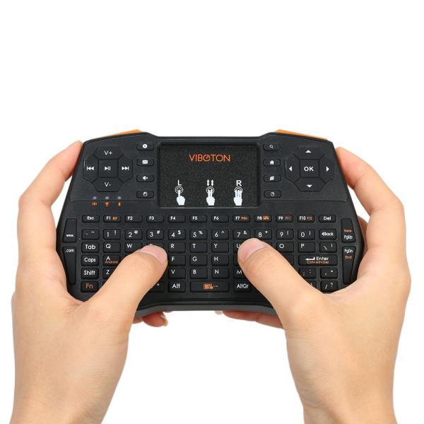 VIBOTON I8plus 2.4GHz ワイヤレス ミニキーボード タッチパッド