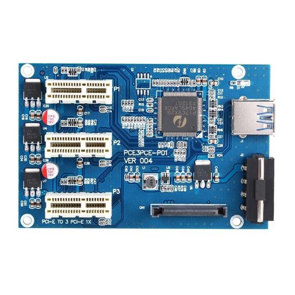 Bitcoin マイニングPC対応 USB 3.0 PCI-E PCIエクスプレス 1X 3-ポート...
