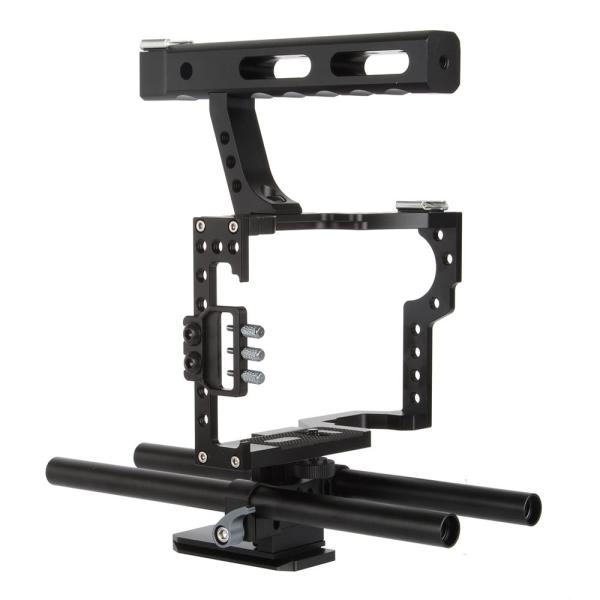 ビデオケージ スタビライザー 15mmレールロッド + トップハンドル Panasonic GH4/...