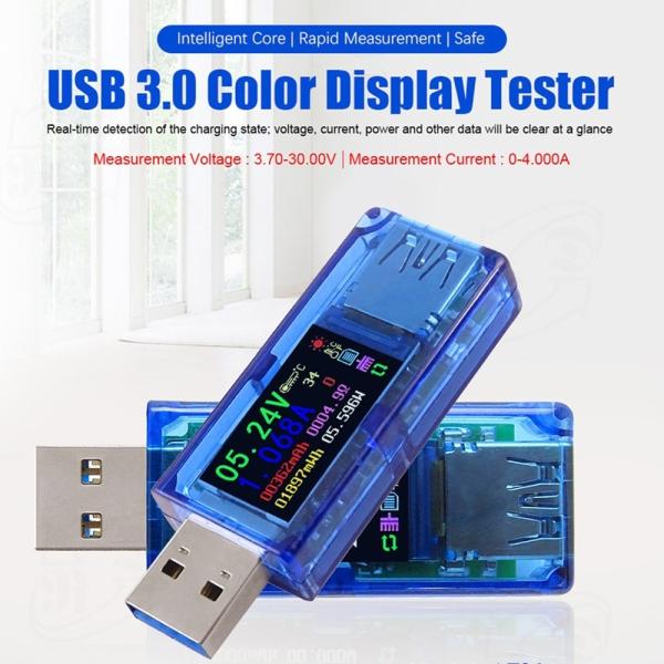 USB 3.0 カラーIPS液晶ディスプレイ 多機能 電流・電圧計 容量 エネルギー インピーダンス...