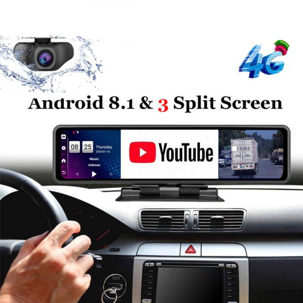 2カメラ 12インチ 1080P ダッシュボードドライブレコーダー