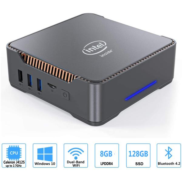 Windows 10 Pro コンパクト デスクトップ PC Intel Celeron J4125