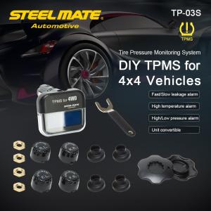 Steelmate TP-03S TPMS (Tire Pressure Monitoring System) ワイヤレス タイヤ 空気圧 温度 モニタリングシステム｜synergy2