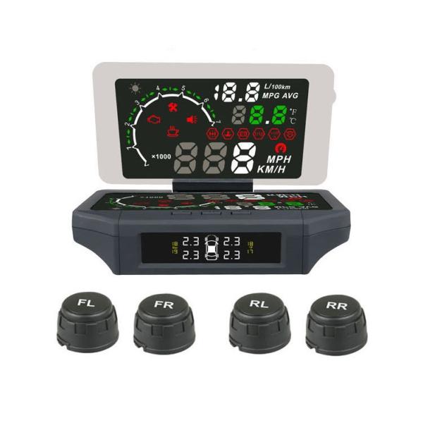 フロントウィンドウヘッドアップディスプレイ OBD2 スキャンツール + TPMS (タイヤ空気圧)...