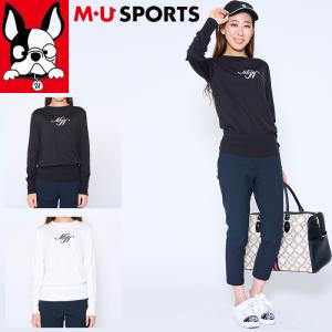 (M・U SPORTS セーター 長袖 ビッグロゴ クルーネック ニット M・U SPORTS MU SPORTS MUスポーツ レディース ニット セーター 全2色