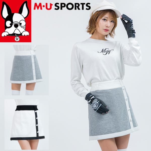 MU SPORTS MUスポーツ レディース ニット スカート 全2色 3サイズ ゴルフ ゴルフウエ...