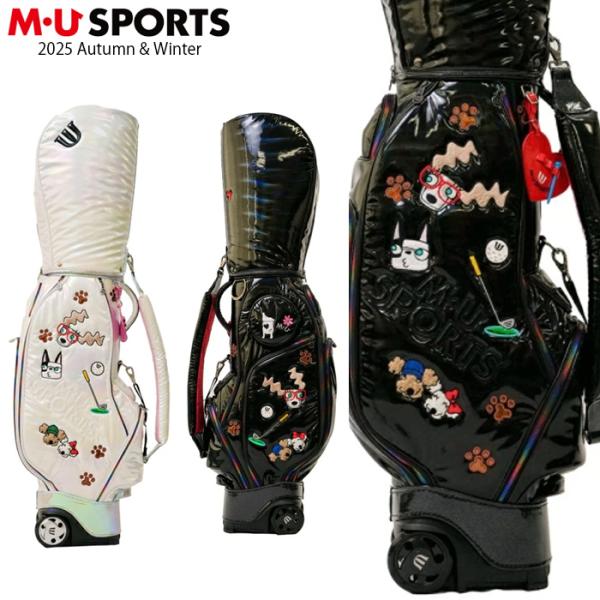 MU SPORTS MUスポーツ ゴルフバッグ レディース 2輪 ローリングソール キャディバッグ ...