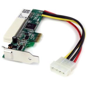 StarTech.com PCI Express-PCI変換カード/変換基盤 1x PCI Express x1 (オス)-1x PCIスロット(メス)/ ペリフェラル用電源 4ピン PEX1PCI1