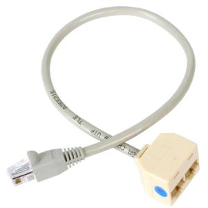 RJ45/LAN ネットワークスプリッタアダプタケーブル RJ45メス