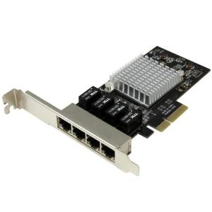 StarTech.com 4ポート ギガビットイーサネット増設PCI Express LANカード Intel I350チップセット搭載NIC/ネットワークアダプタカード ST4000SPEXI