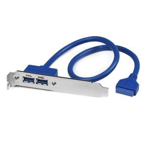 マザーボードピンヘッダー接続USB 3.0 2ポート増設ケーブル PCIブラケット付き 2x USB タイプA メス - IDC 20ピン メス USB3SPLATE｜シネックス ストア アウトレットモール