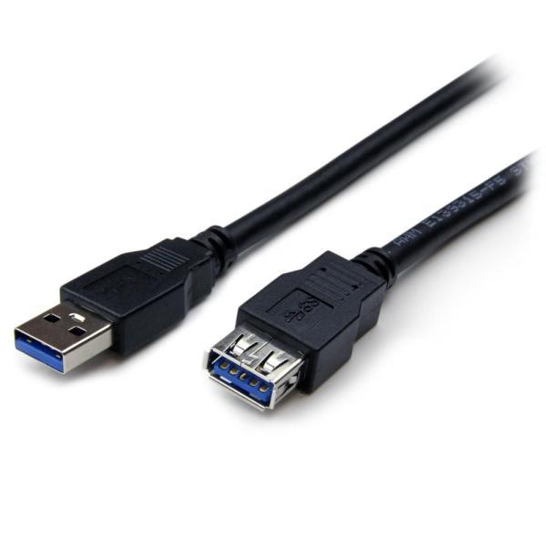 1m USB 3.0 延長ケーブル タイプA(オス) - タイプA(メス) ブラック USB3SEX...