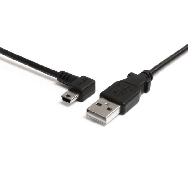 StarTech.com 1.8m ミニUSB変換ケーブル miniUSB左向きL型ケーブル USB...