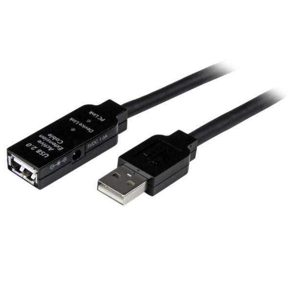 StarTech.com USB 2.0 アクティブ延長ケーブル 15m Type-A(オス) - ...