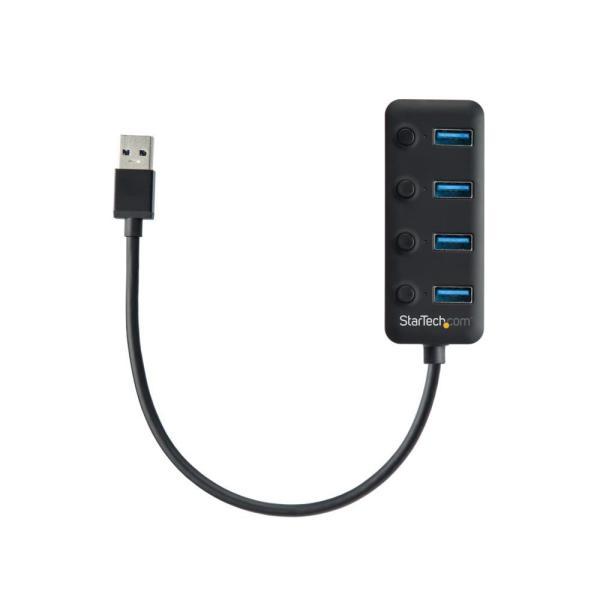 StarTech.com USB 3.0ハブ USB-Aポートを4口搭載 各ポートごとにオン/オフ・...