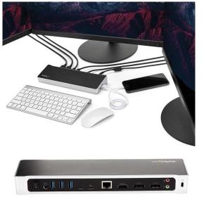 StarTech.com USB-C接続ドッキングステーション トリプル4Kモニタ 2ｘ DP & 1ｘ HDMI 100W USB PD Mac/Windows/Chrome対応 DK30CH2DEP