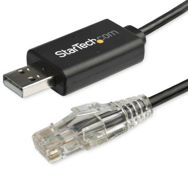 StarTech.com RJ45-USB Cisco互換コンソールケーブル 1.8m Cisco/...