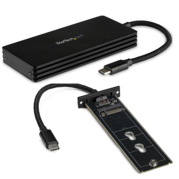 StarTech.com USB Type-C接続M.2 SATA SSDケース 本体一体型ケーブル...