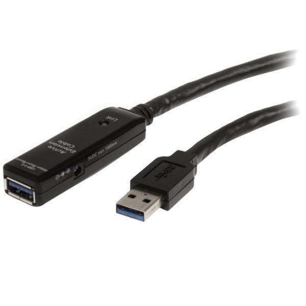 USB 3.0 アクティブリピーターケーブル 5m Type-A(オス)-Type-A(メス) US...
