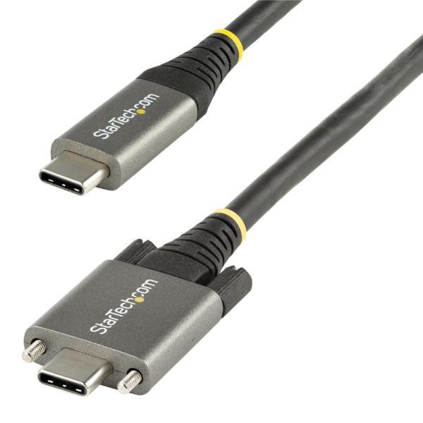 StarTech.com 1m サイドロック付きUSB-Cケーブル 10Gbps/USB 3.1(3...