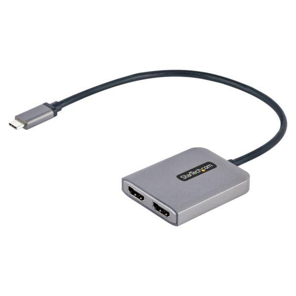 StarTech.com USB-C-2x HDMI 変換アダプター/分配器 MST14CD122H...