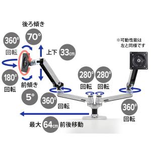 エルゴトロン LX デスクマウント デュアル ...の詳細画像3