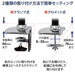 エルゴトロン LX デスクマウント デュアル ...の詳細画像4