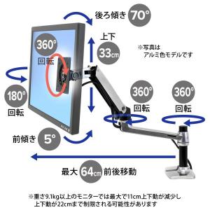 エルゴトロン LX デスクマウント モニターア...の詳細画像3