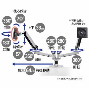 エルゴトロン LX デスクマウント デュアル ...の詳細画像3