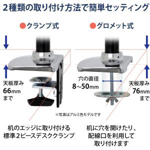 エルゴトロン LX デスクマウント デュアル ...の詳細画像4