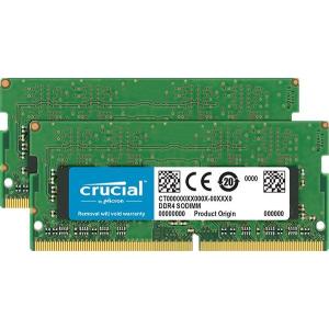 crucial ノートPC用増設メモリ 32GB(16GBx2枚)DDR4 2400MT/s(PC4-19200)CL17 SODIMM 260pin CT2K16G4SFD824A｜synnex