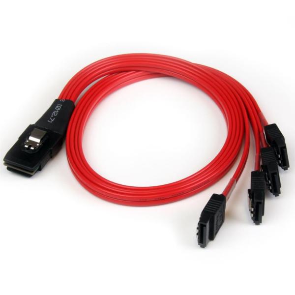 StarTech.com SFF-8087-4x SATAリバースケーブル/50cm/Mini SA...