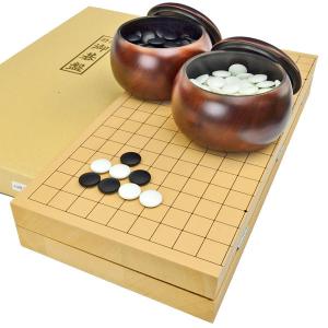 新桂6号折碁盤セット ガラス碁石梅 プラ銘木大 ※打ち味も楽しめる囲碁