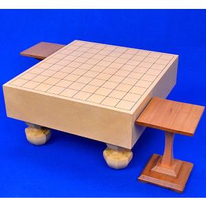 将棋盤　本桂3寸足付将棋盤(駒台付き)【特売品】｜syogoya