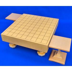 将棋盤 国産桧2寸ハギ足付将棋盤(駒台付き) ※引き締まった木目で 将棋盤 国産桧2寸ハギ足付将棋盤(駒台付き) ※引き締まった木目で