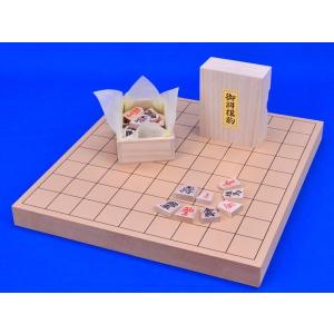 将棋セット　新桂1寸卓上将棋盤セット(将棋駒アオカ押し駒)