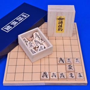 将棋 セット 小型新桂4号折将棋盤セット(木製将棋駒上別製源...