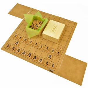 革柄の将碁屋マット将棋盤セット(木製普及将棋駒・...の商品画像