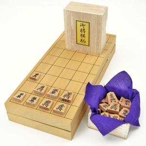 将棋駒 薩摩産本黄楊 一字彫駒 ※駒箱付【囲碁将棋専門店の将碁屋