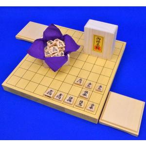 将棋セット　新かや1寸卓上将棋盤セット(将棋駒黄楊錦旗彫駒)【囲碁将棋専門店の将碁屋】