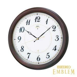 L)壁掛け時計　SEIKO 電波時計 HS545B 動作中 SEIKO（セイコー） おしゃれな掛け時計セイコーエムブレムシックな木製