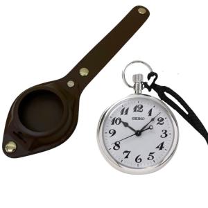 セイコー(SEIKO)鉄道時計と懐中時計用 つり提げベルト ブラウン  セット 懐中時計｜syohbido-store